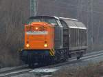 202 271-3 bei der Durchfahrt in Dinslaken am 5.2.2009  ...