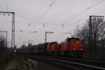 Mak G 1206 Doppeltraktion der RBH in Duisburg Neudorf am ...