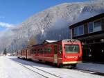 VT 8 + VT 5 in Mayrhofen (22. Januar 2009) ...