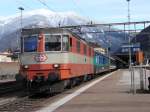Die Re 4/4 11108 zieht den IR 2163 am 08.02.2009 ...