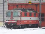 SBB - Re 4/4 11141 vor dem Lokdepot ...