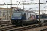 BLS 46504-0 der BLS abgestellt am 09.02.2009 im Bahnhof Bern. ...