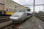 TGV 325 verl�sst den Bahnhof Bern am 09.02.2009 um abgestellt ...