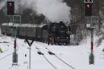 50 3648-8 setzt nun auf das Abstellgleis um, hier endeten ...