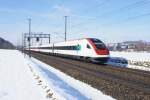 RABDe 500 022-9 f�hrt ...  Sandro Gadola 17.02.2009