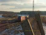 Bahnhof Gutenf�rst am 25.01.2009 : Ein 612 rauscht gen Westen ...
