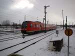 Triebwagen der baureihe 612 (612 099-2) rangiert im Zwickauer Hauptbahnhof. ...