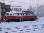 232 045-5 am 17.02.2009 im DB Bahnhof Frankfurt/Oder  ...