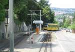 An der Haltestelle Wielandsh�he begegenen sich die aufw�rts fahrende und ...