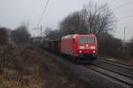 185 062-7 mit gem.GZ am 21.02.2009 durhc Ahlten -> Lehrte ...
