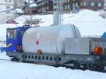 WAB - G�tersteuerwagen Uat 820 im Bahnhofsareal von Lauterbrunnen am ...