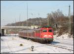110 508-9 erreichte am Nachmittag des 19.02.2009 mit ihrer RB ...