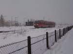VT 642 089 nach Bad W�rishofen verl�sst Buchloe am 17.2.2009 ...