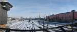 Der M�nchner Hbf im Februar `09 von der Hackerbr�cke  ...