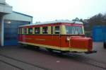 Schweineschn�uzchen der Borkumer Kleinbahn vorm Lokschupen  ...