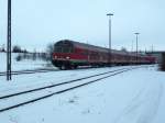Am 22.2.2009 f�hrt ein RE aus Richtung Memmingen in Buchloe ...