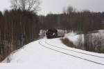 52 8079-7 kommt am 28.02.09 vom Wasserfassen aus Schwarzenberg zur�ck. ...