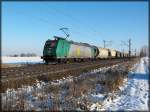185 550-1 der Rail4Chem am Gedreidezug kurz vor Regensburg.(Bei Obertraubling) ...