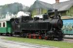 Dampflokomotive Mh 101 der Feistritztalbahn am 19.5.2005 in Birkfeld (Stmk.) ...