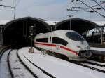 Ein ICE 3 mit der Aufschrift Hispeed am 05.01.2009 bei ...