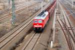 MEG 316 durchf�hrt mit einem leeren Kohlenzug Bitterfeld Richtung Halle/Leipzig. ...