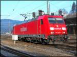 185-226 wartet im Bahnhof Probstzella auf weitere Schiebeeins�tze.  ...