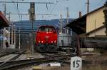 2070 068 fotografisch im Bahnhof Korneuburg festgehalten. Das Foto enstand ...