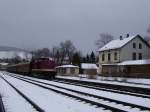 BR 112 331-4 der Osts�chsischen Eisenbahnfreunde am 21.03.08 im Bahnhof ...