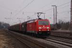 185 243-3 mit Planwagen ...  Gilbert Coletti 11.03.2009