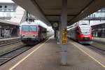 Ohne Logo unterwegs war am 7. M�rz 2009 der Triebwagen ...