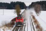 218 461 mit RE 32610 bei Schwabhausen (12.02.2009) ... 218 461 mit RE 32610 bei Schwabhausen (12.02.2009) ...
