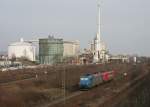 185 605 und 185 521 als Lokzug am 14.03.2009 in ...