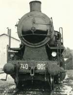 Die 740 002 vor dem Depot in Rimini (Juli 1973). ...