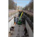 Tunnelbau f�r die Linie U6 im Wohngebiet Fasanenhof. Obwohl hier ...