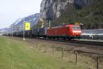 185 115-3 befindet sich am 14.3.09 mit einem Güterzug in ... 185 115-3 befindet sich am 14.3.09 mit einem Güterzug in ...