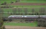 ICE 3 auf der Filsbahn bei Lonsee. Gl�ck habe ich ...