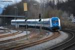 Noch fast in voller Fahrt legt sich der ALEX mit ...