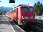 Typenvielfalt im Bahnhof Garmisch-Partenkirchen im Juli 2008 - am 25.07. ...