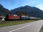 Re 4/4 II 11182 mit IR bei Castione am 13.02.2009 ...