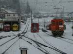 Ge2/2 161,Xe 9922 und Gem 802 am 1.2.09 in Poschiavo. ...