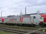 br-185-private CrossRail 185 580-8 in Krefeld Hbf. abgestellt.(15.03.2009)