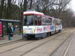 berlin Die Stra�enbahnlinie 68 nach S-Bahnhof K�penick am S-Bahnhof Gr�nau.