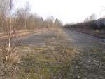 stillgelegte-strecken-sonstige Ehemalige Rangiergleise der MAN M�nchen Karlsfeld mit altem Bahnsteig, vermutlich 60er Jahres, wer weiss genaueres?