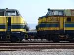 Rostige Legenden mit markanten Gesichtern. Hier im Bahnhof Montzen (B) ...