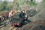 65 1057 an der Bekohlung des Bw Cottbus am 15.09.1991. ...