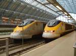 Die beiden Eurostars 3216 und 3017 am Morgen des 04.04.09 ...