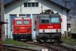 1110 505 und 1144 244 warten am 05.04.09 im BW ...