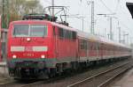 Die 111 010-5 einem RE5 Verst�rker von D�sseldorf nach Emmerich ...