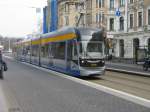 leipzig Am 06.03.09 h�lt ein NGT12(Flexity Classic XXL) an der Angerbr�cke auf Linie 15.