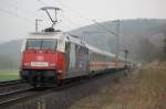 101 070 (Adler Mannheim) am 8.4.2009 mit IC 2376 nach ...